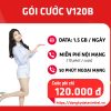 Đăng ký data Viettel gói V120B