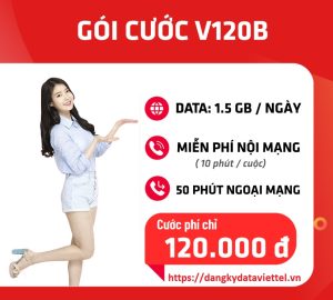 đăng ký data Viettel gói V120B