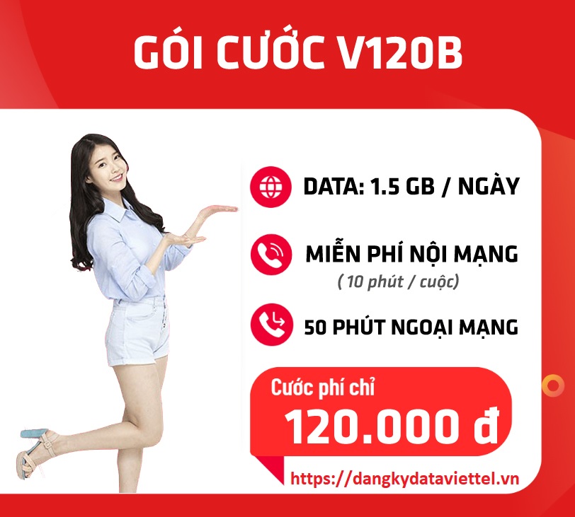 Đăng ký data Viettel gói V120B