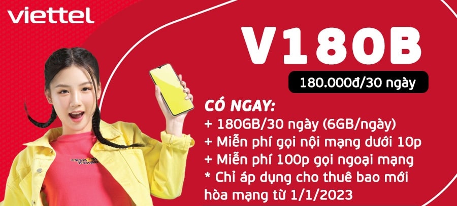 Đăng Ký Gói Cước Viettel V180B