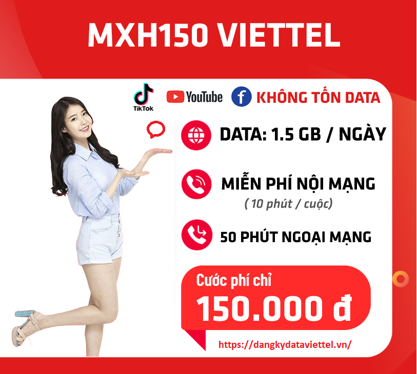 Đăng Ký Data Viettel 4G MXH150